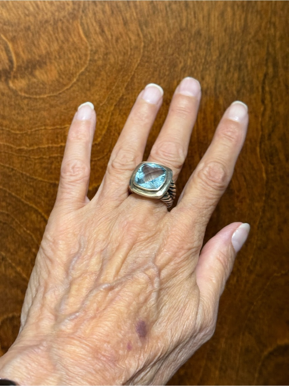 David Yurman Twisted Cable Ring in Sterling Silver - Picture 9 of 10